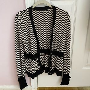 Chevron print cardigan